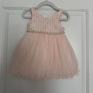 Elegant Pink Tulle Kids Dress